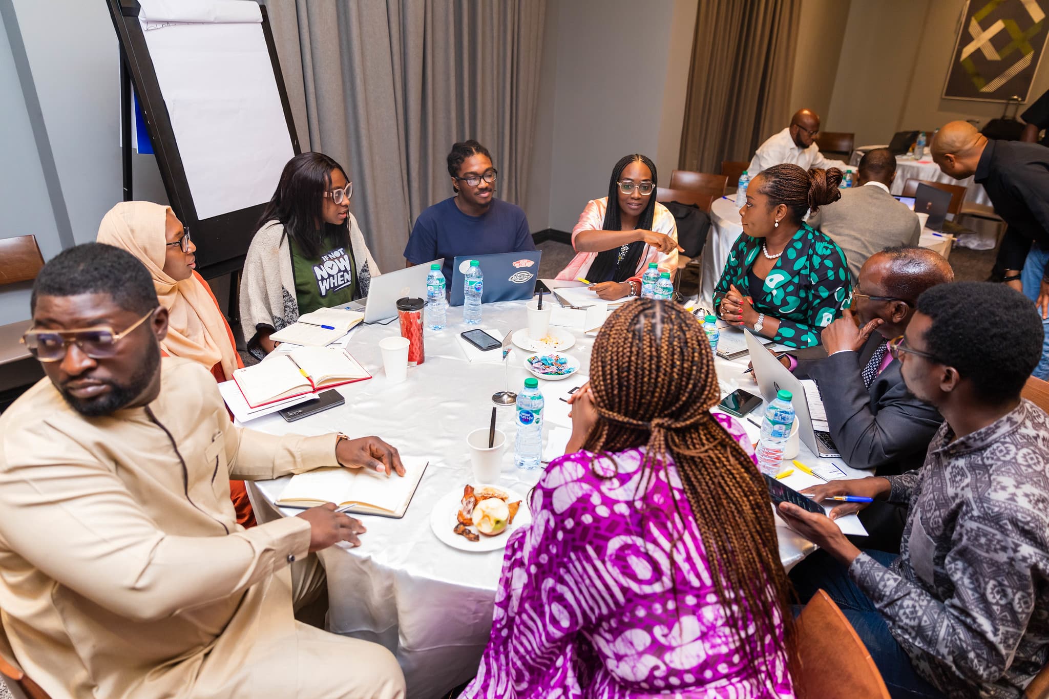 NRFP participants in an active breakout discussion