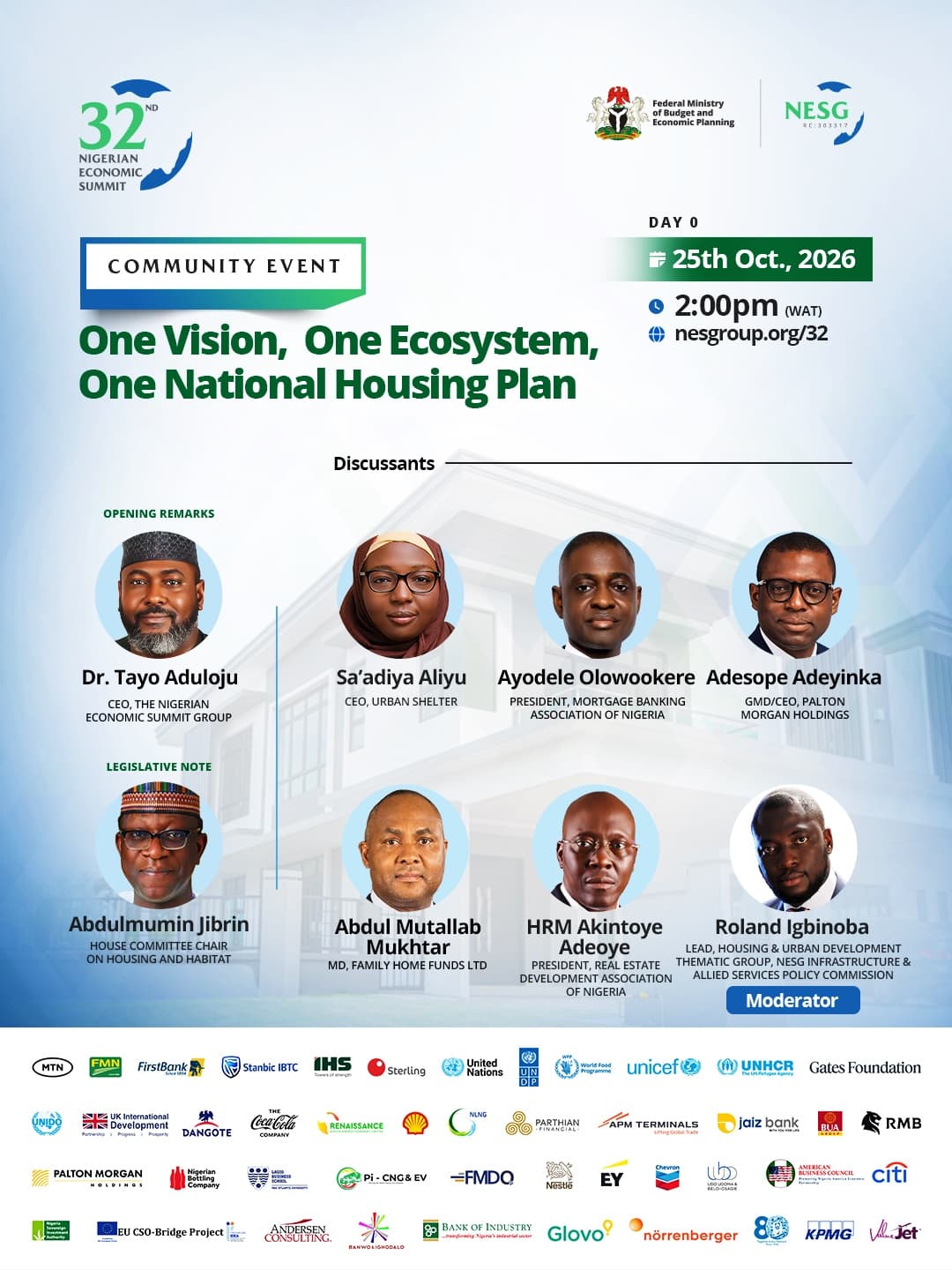 One Vision, One Ecosystem, One National Housing Plan