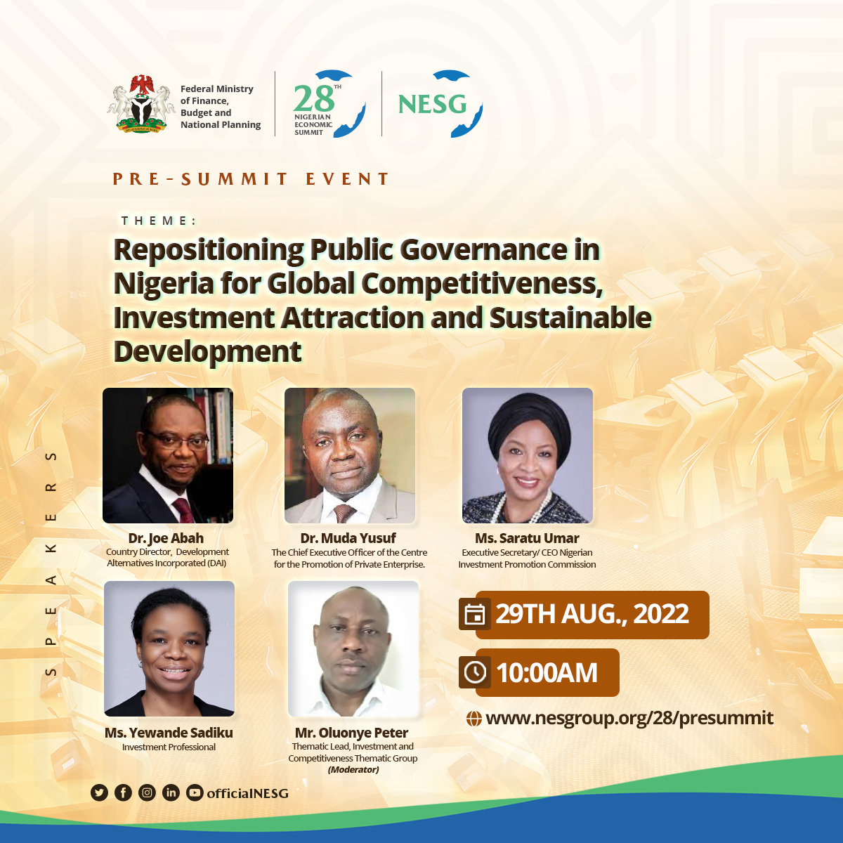 Repositioning Public Governance In Nigeria For Global Competitiveness, Investment Attraction And Sustainable Development, The Nigerian Economic Summit Group, The NESG, think-tank, think, tank, nigeria, policy, nesg, africa, number one think in africa, best think in nigeria, the best think tank in africa, top 10 think tanks in nigeria, think tank nigeria, economy, business, PPD, public, private, dialogue, Nigeria, Nigeria PPD, NIGERIA, PPD